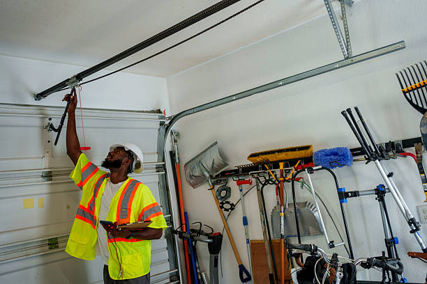 Professional Garage Door Panel Replacement technician working in Sayre, OK